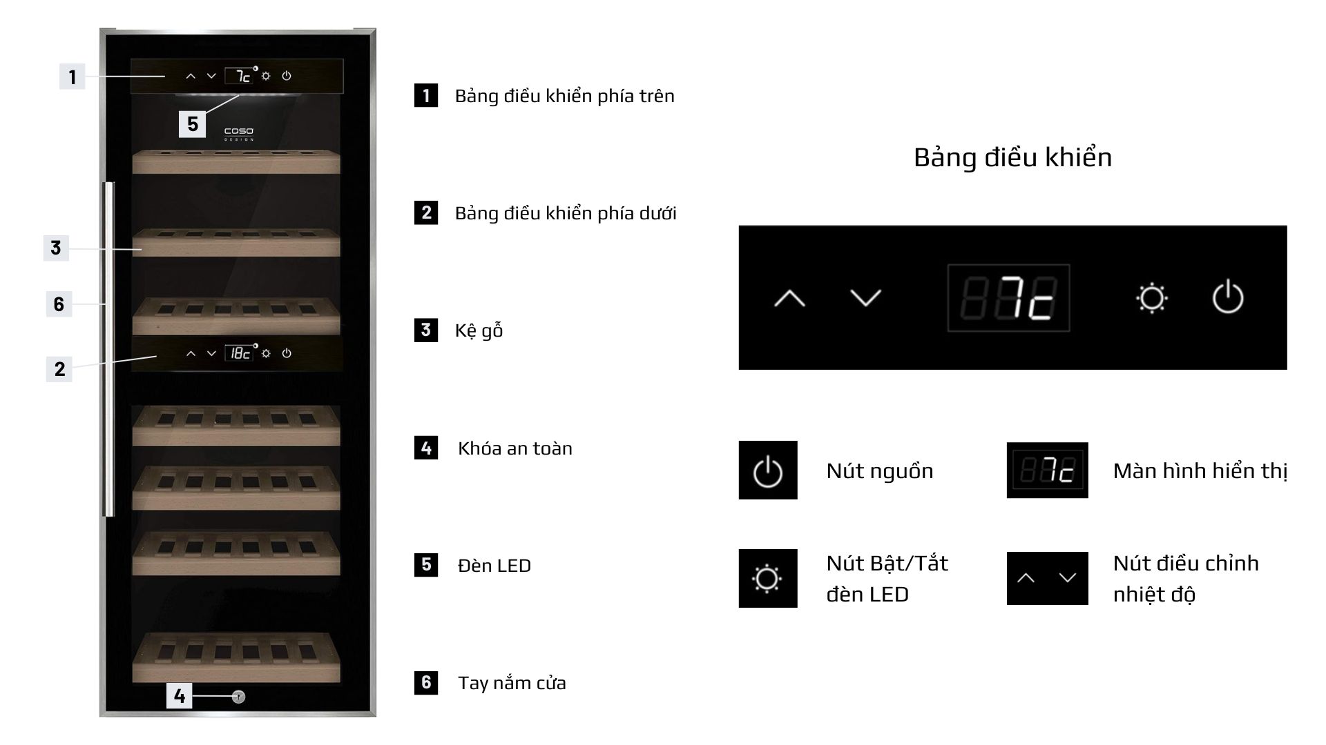 Tủ Rượu CASO 653 WineComfort 38 Chai Tủ Rượu CASO 653 WineComfort 38 Chai