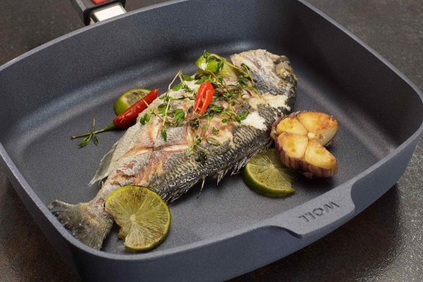 Chảo Woll Diamond Lite Pans Rectangular 1629DPIL 30x26cm Có Vung Kính-2