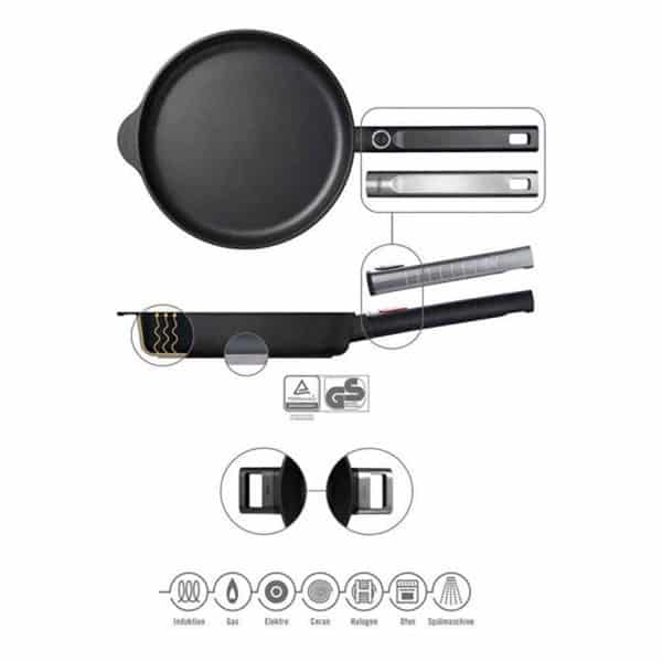 Chảo Woll 1724PLCIL XR Logic Fry Pans 24cm (Có Nắp) 4 Chảo Woll 1724PLCIL XR Logic Fry Pans 24cm (Có Nắp)