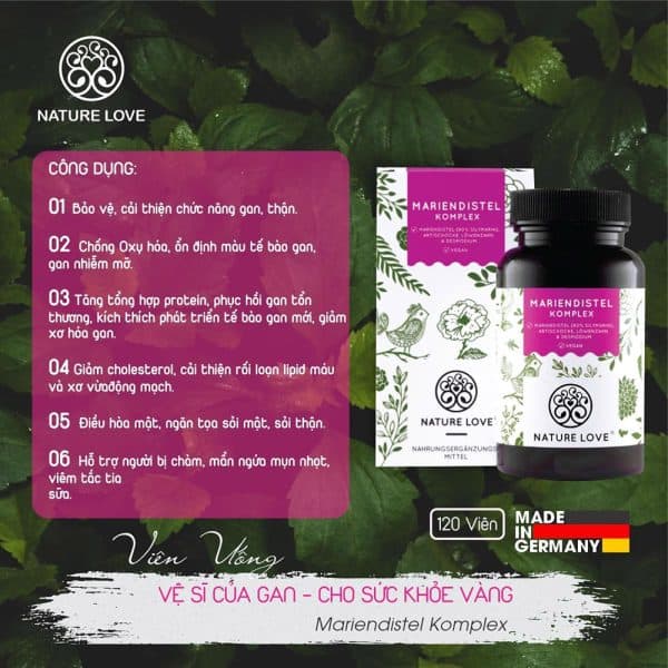 Viên Nang Uống Thải Độc Gan Nature Love Mariendistel Komplex 120 Viên 9 Viên Nang Uống Thải Độc Gan Nature Love Mariendistel Komplex 120 Viên-1