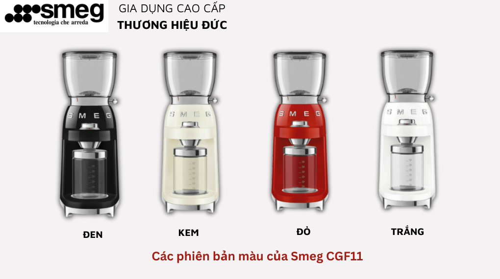 Các phiên bản màu của Smeg CFG 11 Các phiên bản màu của Smeg CFG 11