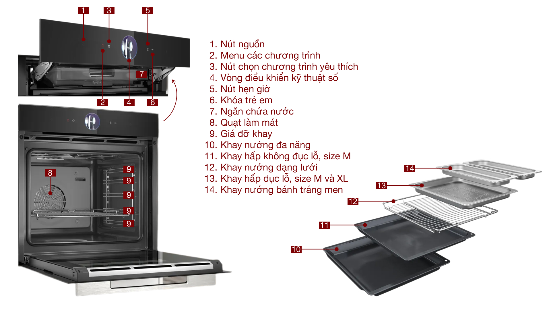 Lò nướng kèm hấp Bosch HSG7361B1 Serie 8 âm tủ 14 lo nuong kem hap bosch hsg7361b1 1 1 Gia Dụng Đức Đà Nẵng