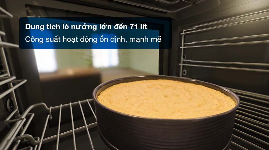 Lò nướng kèm hấp Bosch HSG7361B1 Serie 8 âm tủ 18 Lò nướng kèm hấp Bosch HSG7361B1 Serie 8 - Dung tích 71 lít, công suất hoạt động lớn