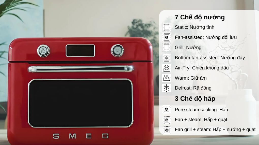 Lò nướng kèm hấp SMEG COF01 Độc lập 12 lo nuong kem hap smeg cof01 21 Gia Dụng Đức Đà Nẵng