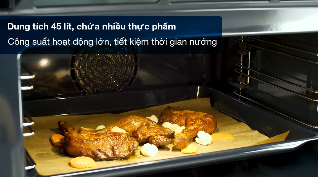 Lò nướng kèm vi sóng Bosch CMG633BB1 Serie 8 - Công suất 3600W, dung tích lớn