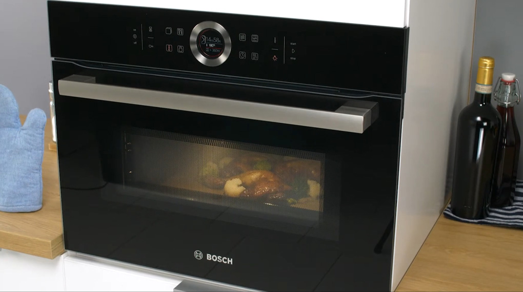 Lò nướng kèm vi sóng Bosch CMG633BB1 Serie 8 - Thích hợp gia đình đông thành viên