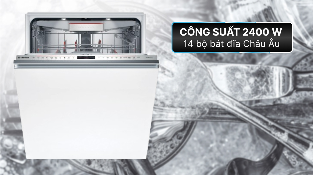 Máy rửa chén âm tủ Bosch SMV8TCX01E Serie 8 - Công suất hoạt động Máy rửa chén âm tủ Bosch SMV8TCX01E Serie 8