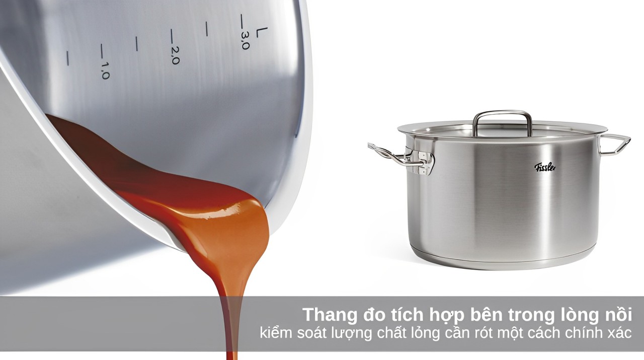 Bộ nồi Inox 5 món Fissler 084-388-05-001 Original-Profi Collection - Thang đo tích hợp Ngan chua chat tay rua 64 1 Gia Dụng Đức Đà Nẵng