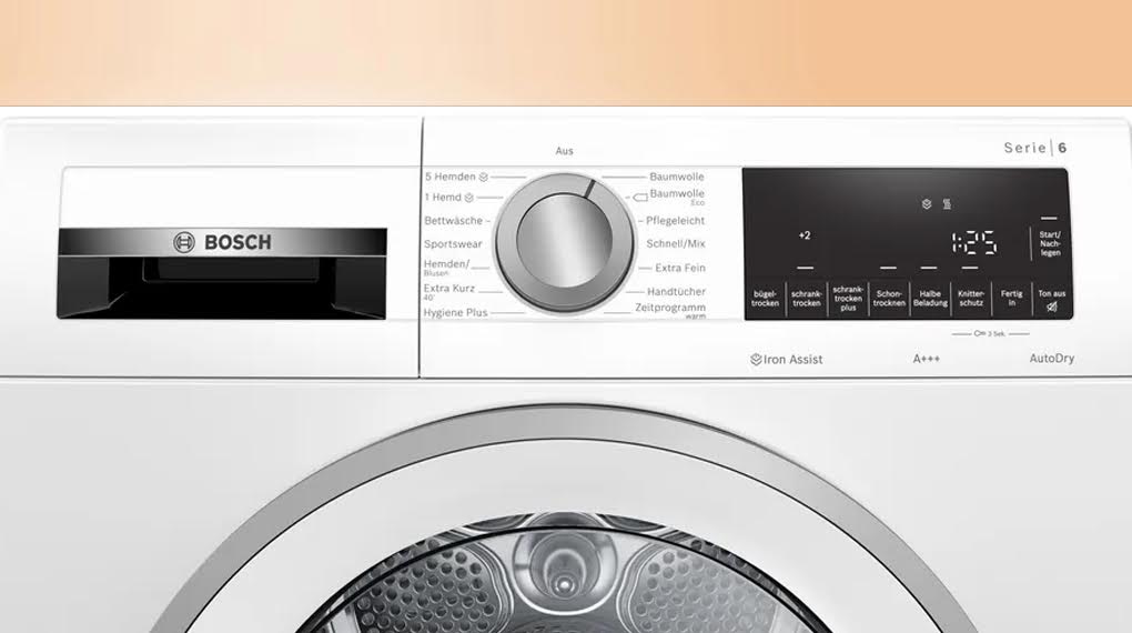 Máy sấy bơm nhiệt Bosch 8 kg WQG233C90 Serie 6 - Bảng điều khiển may say bom nhiet bosch 8 kg wqg233c90 serie 6 2 2 Gia Dụng Đức Đà Nẵng