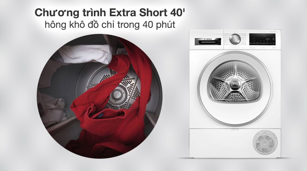 Máy sấy bơm nhiệt Bosch 8 kg WQG233C90 Serie 6 - Khối lượng sấy - Chương trình hoạt động may say bom nhiet bosch 8 kg wqg233c90 serie 6 4 2 Gia Dụng Đức Đà Nẵng