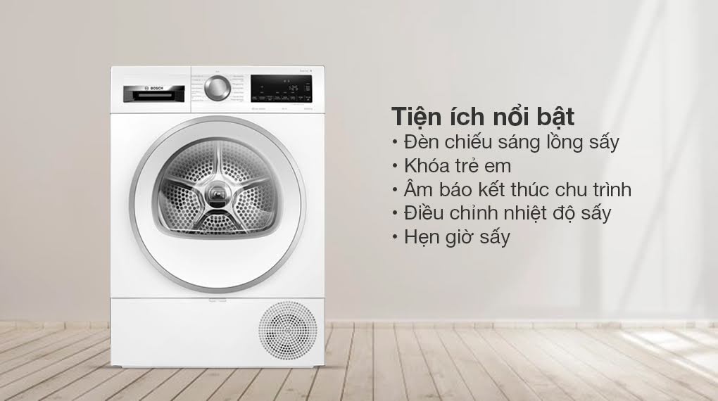 Máy sấy bơm nhiệt Bosch 8 kg WQG233C90 Serie 6 - Tiện ích nổi bật may say bom nhiet bosch 8 kg wqg233c90 serie 6 5 2 Gia Dụng Đức Đà Nẵng