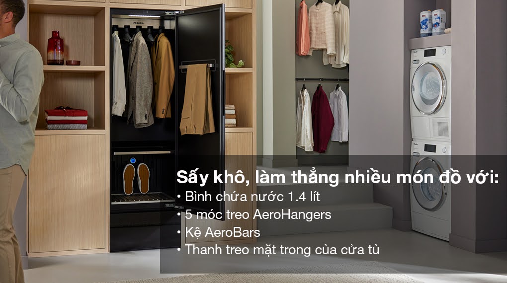 Tủ chăm sóc giặt sấy quần áo và giày Miele Aerium LC 860 WP - Công suất hoạt động tu cham soc giat say quan ao va giay miele aerium lc 860 wp 3 1 Gia Dụng Đức Đà Nẵng