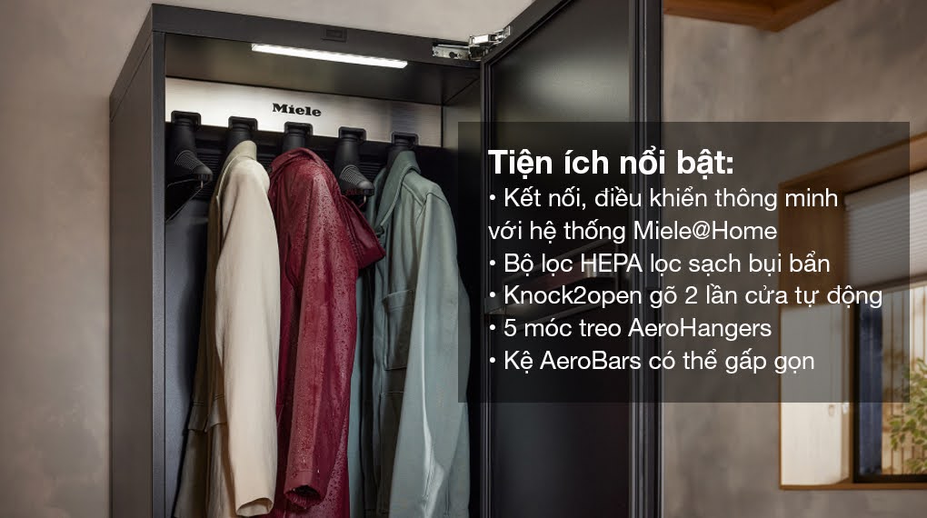 Tủ chăm sóc giặt sấy quần áo và giày Miele Aerium LC 860 WP - Tiện ích nổi bật tu cham soc giat say quan ao va giay miele aerium lc 860 wp 8 1 Gia Dụng Đức Đà Nẵng