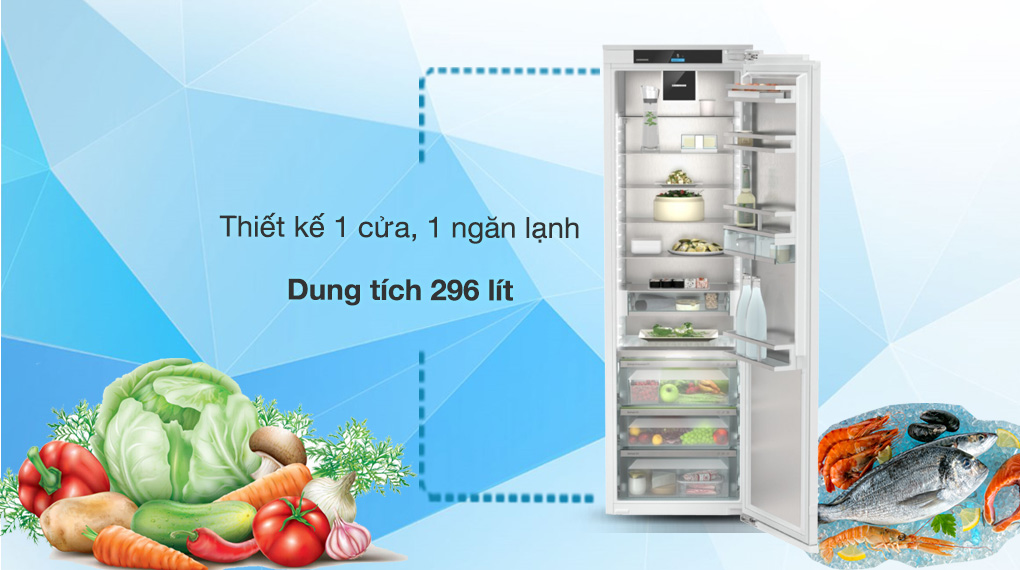Tủ lạnh âm tủ Liebherr 296 lít IRBAd 5190 Peak BioFresh 20 Tủ lạnh âm tủ Liebherr 296 lít IRBAd 5190 Peak BioFresh - Thiết kế 1 cửa 1 ngăn lạnh với dung tích 296 lít