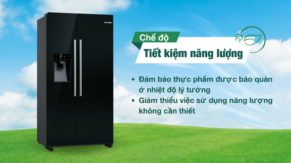 Tủ lạnh side by side Bosch 562 L KAD93ABEP Serie 6 - Chế độ tiết kiệm năng lượng Tủ lạnh side by side Bosch 562 L KAD93ABEP Serie 6