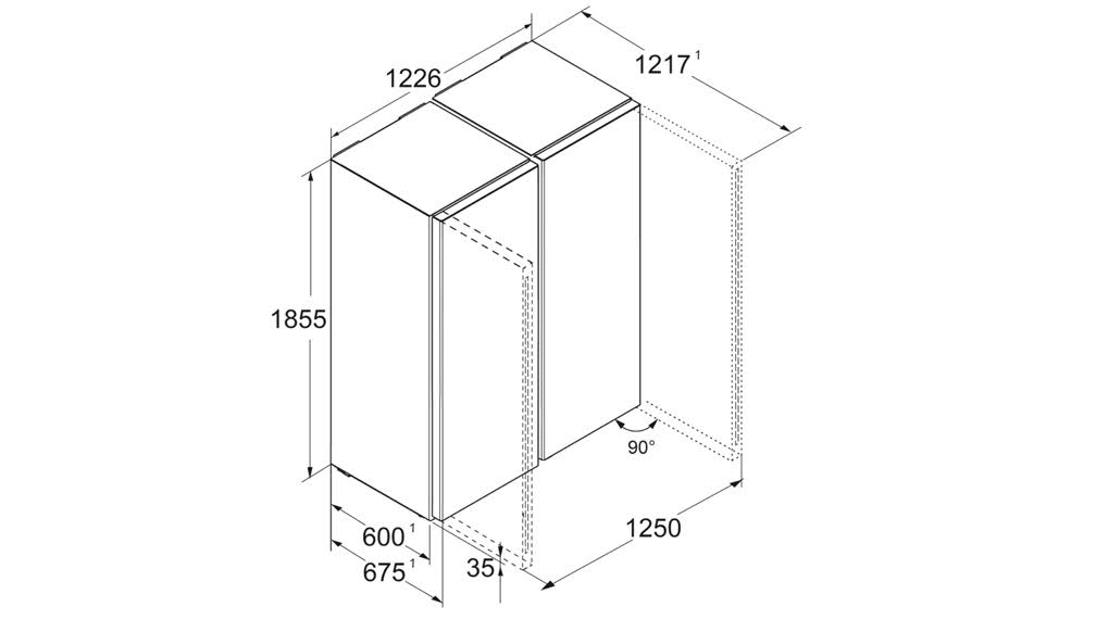 Tủ lạnh Side By Side Liebherr 676 lít XRFsf 5220-20 Plus NoFrost - Thông số lắp đặt tu lanh liebherr 676 lit xrfsf 5220 20 2 Gia Dụng Đức Đà Nẵng