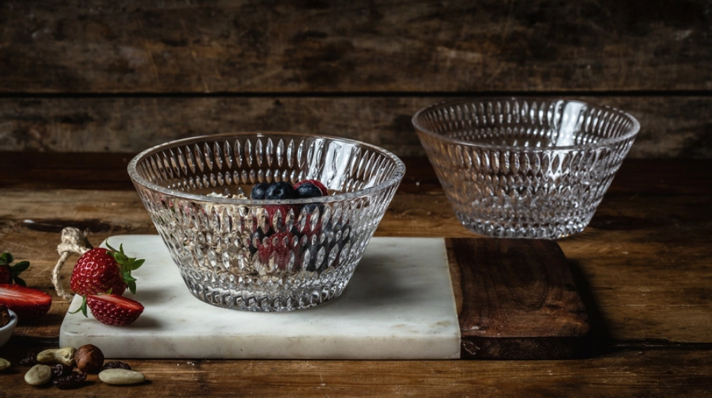 Bộ chén dĩa pha lê 4 món Nachtmann 105766 Ethno Serving Set - Phù hợp bày trái cây, bánh kẹo, các món khai vị,... Bộ chén dĩa pha lê 4 món Nachtmann 105766 Ethno Serving Set