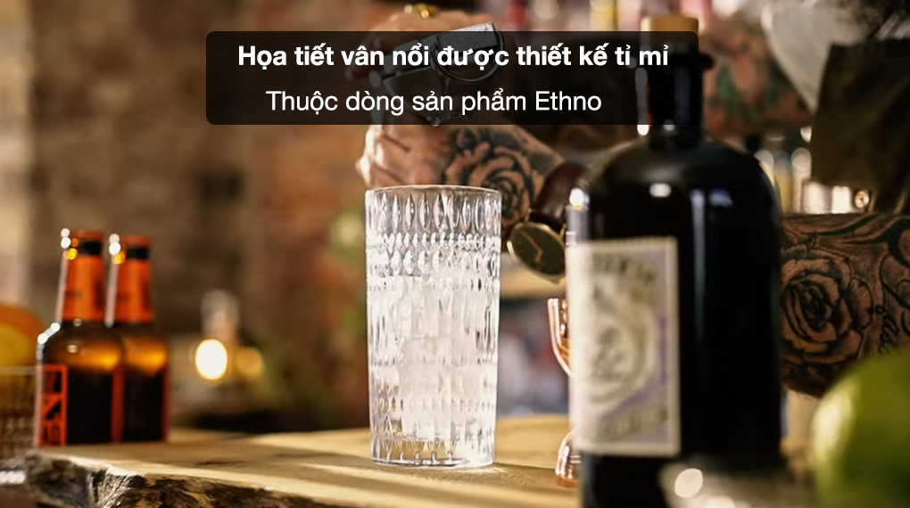 Bộ cốc pha lê 4 món Nachtmann 104250 Ethno Long Drink 422 ml 9 Bộ cốc pha lê 4 món Nachtmann 104250 Ethno Long Drink 422 ml - Họa tiết vân nổi được thiết kế tỷ mỉ