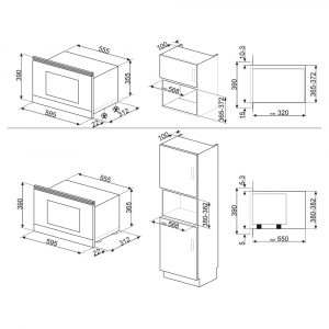 Lò vi sóng kèm nướng Smeg Coloniale MP822 âm tủ 9 lo vi song kem nuong smeg coloniale mp822 am tu 2 Gia Dụng Đức Đà Nẵng