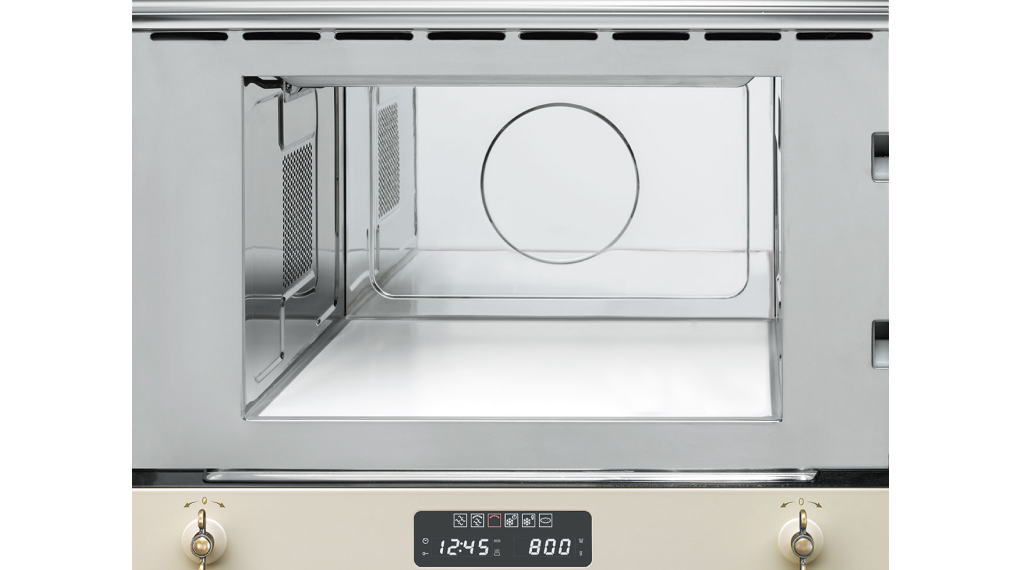 Lò vi sóng kèm nướng Smeg Coloniale MP822 âm tủ - Dung tích 23 L Lò vi sóng kèm nướng Smeg Coloniale MP822 âm tủ