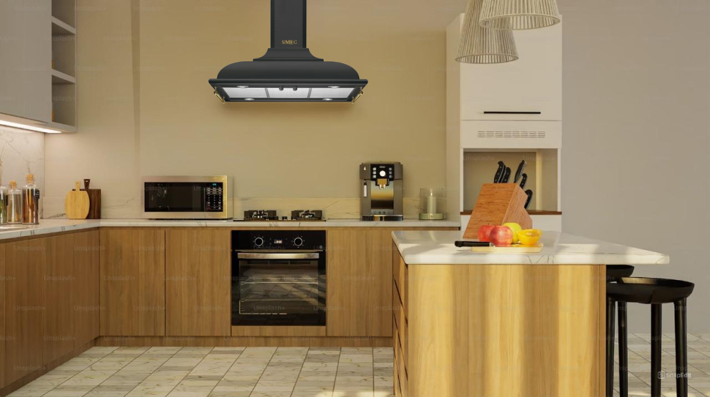 Máy hút mùi áp tường Smeg Cortina KCI19 - Nhiều tiện ích bổ sung Máy hút mùi áp tường Smeg Cortina KCI19