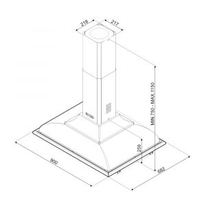 Máy hút mùi đảo Smeg Cortina KCI19 7 may hut mui ap tuong smeg cortina kci19 7 Gia Dụng Đức Đà Nẵng