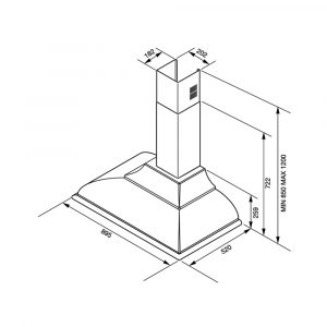 Máy hút mùi áp tường Smeg Cortina KC19 7 may hut mui smeg cortina kc19 ap tuong 4 Gia Dụng Đức Đà Nẵng