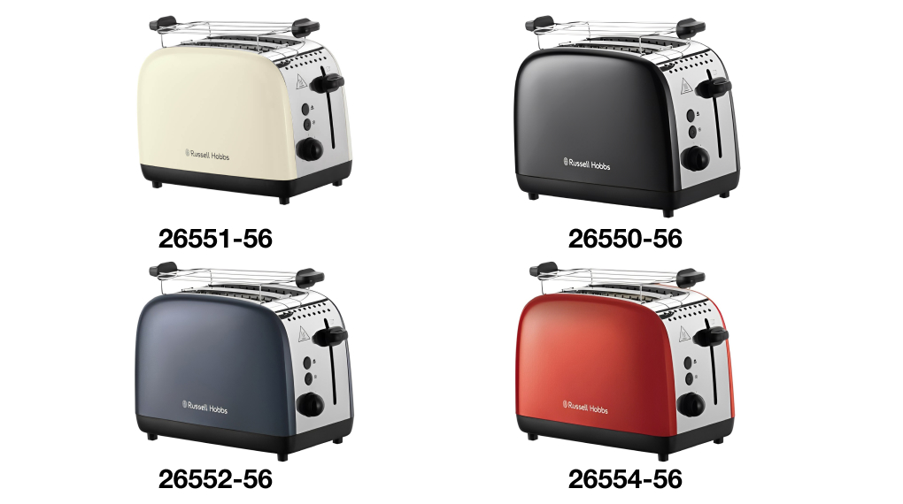 Máy nướng bánh mì Russell Hobbs 26551-56 Colours Plus - Thiết kế theo phong cách hiện đại với 4 màu sắc sang trọng may nuong banh mi russell hobbs 26551 56 colours plus 9 Gia Dụng Đức Đà Nẵng