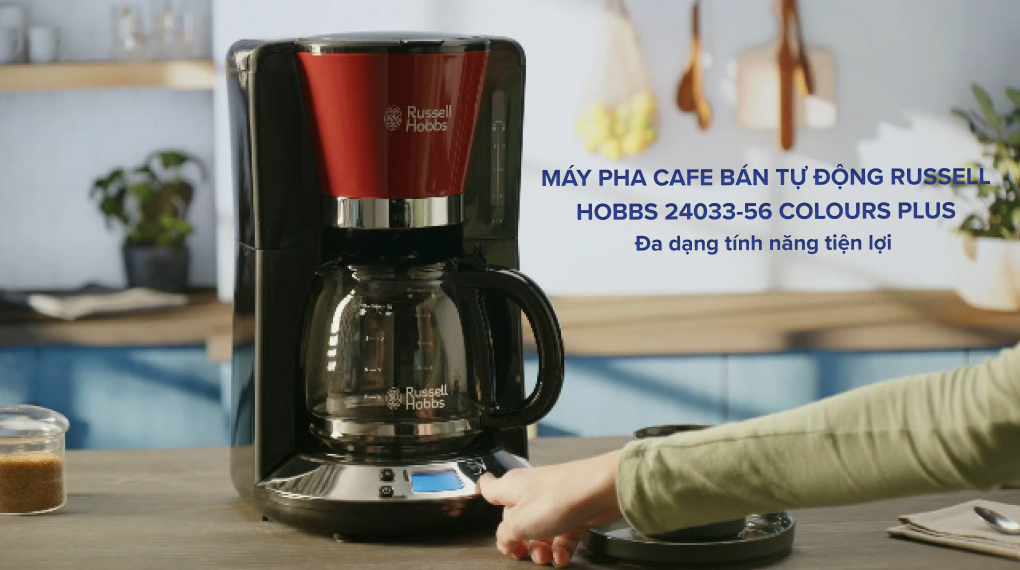 Máy pha cafe bán tự động Russell Hobbs 24033-56 Colours Plus - Đa dạng tính năng tiện lợi may pha cafe ban tu dong russell hobbs 24033 56 colours plus 6 1 Gia Dụng Đức Đà Nẵng