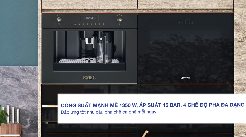 Máy pha cafe tự động Smeg Coloniale CMS8451 âm tủ - Công suất mạnh mẽ, đáp ứng tốt nhu cầu pha chế mỗi ngày may pha cafe tu dong smeg coloniale cms8451 am tu 1 2 Gia Dụng Đức Đà Nẵng
