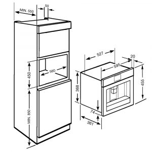 Máy pha cafe tự động Smeg Coloniale CMS8451 âm tủ 8 may pha cafe tu dong smeg coloniale cms8451 am tu 5 Gia Dụng Đức Đà Nẵng