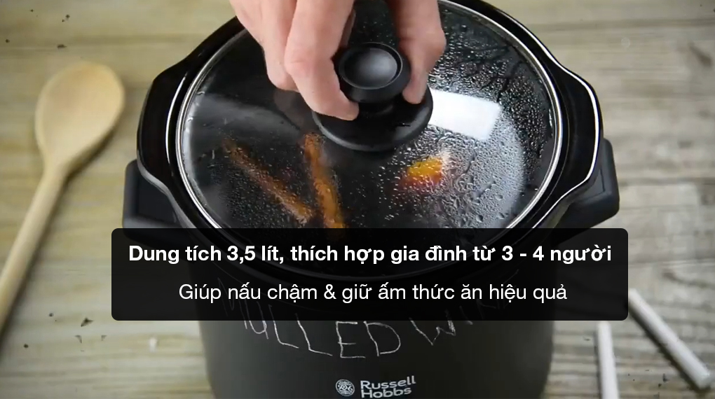 Nồi nấu chậm Russell Hobbs 3,5 lít 24180-56 Chalkboard - Công suất hoạt động 200W