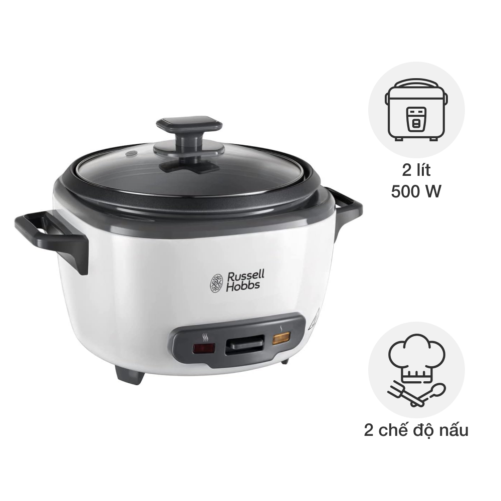 Nồi cơm điện nắp rời Russell Hobbs 0,4 L 27020-56-2 Nồi cơm điện nắp rời Russell Hobbs 2 lít 27040-56