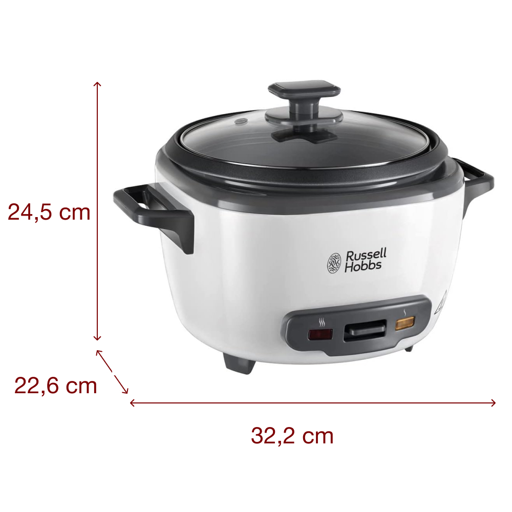 Nồi cơm điện nắp rời Russell Hobbs 0,4 L 27020-56 Kích thước nồi cơm điện nắp rời Russell Hobbs 2 lít 27040-56