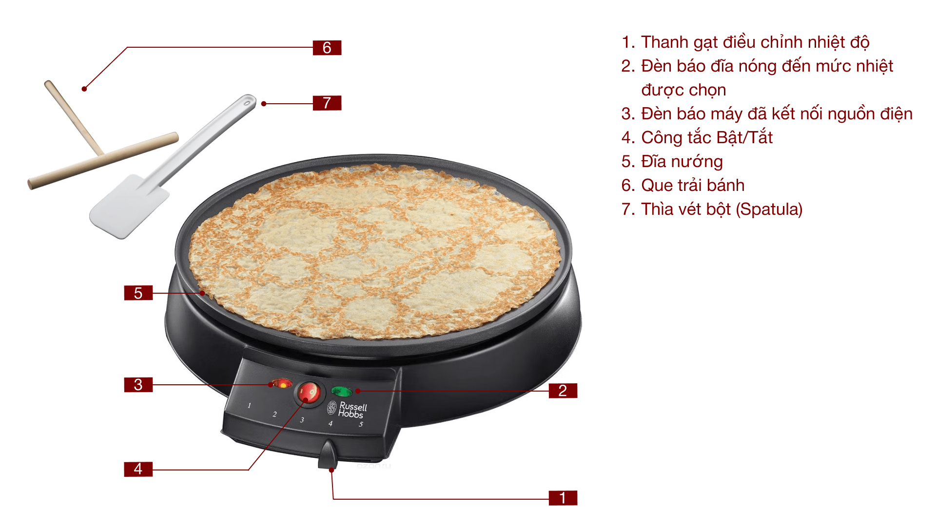 Máy làm bánh crepe Russell Hobbs 20920-56 Fiesta Russell Hobbs 20920 56 Fiesta 1 Gia Dụng Đức Đà Nẵng