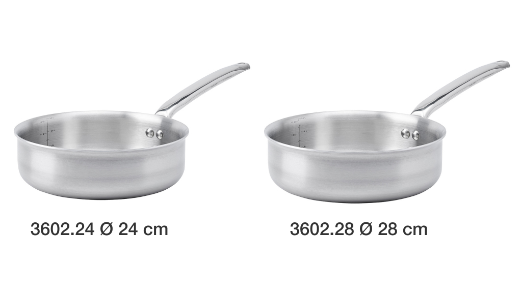 Chảo inox De Buyer 3602 Alchimy Straight sauté-pan - Hai kích thước Chảo inox De Buyer 3602 Alchimy Straight sauté-pan