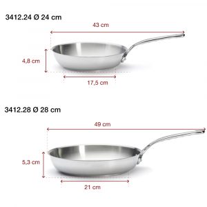 Chảo inox De Buyer 3412 Milady 15 chao inox de buyer milady 11 Gia Dụng Đức Đà Nẵng