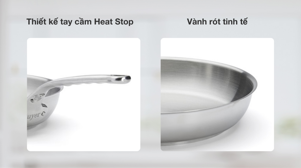 Chảo inox De Buyer 3412 Milady - Tiện ích Chảo inox De Buyer 3412 Milady