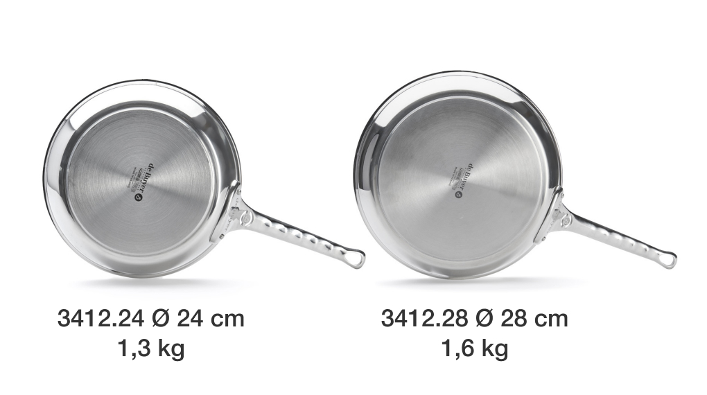 Chảo inox De Buyer 3412 Milady - Tay cầm Heat Stop Chảo inox De Buyer 3412 Milady