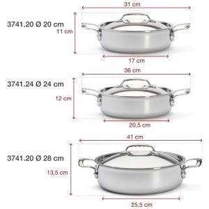 Chảo inox nắp inox De Buyer 3741 Affinity Sauté-pan 27 chao inox nap inox de buyer 3741 affinity saute pan 3 1 Gia Dụng Đức Đà Nẵng