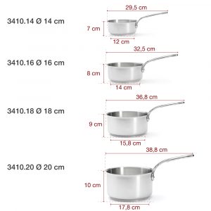 Quánh inox De Buyer 3410 Milady 27 quanh inox de buyer 3410 milady 1 3 Gia Dụng Đức Đà Nẵng