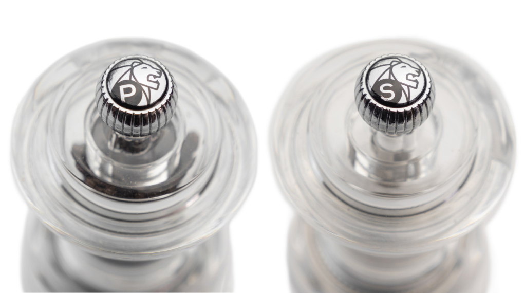 Set cối xay tiêu muối thủ công Peugeot Bistro DUO Transparent 10 cm - Chất liệu Set cối xay tiêu muối thủ công Peugeot Bistro DUO Transparent 10 cm