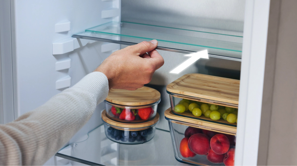 Tủ lạnh âm tủ Miele 296 lít K 7777C PerfectFresh Active - Kệ kính gập gọn Tủ lạnh âm tủ Miele 296 lít K 7777C PerfectFresh Active