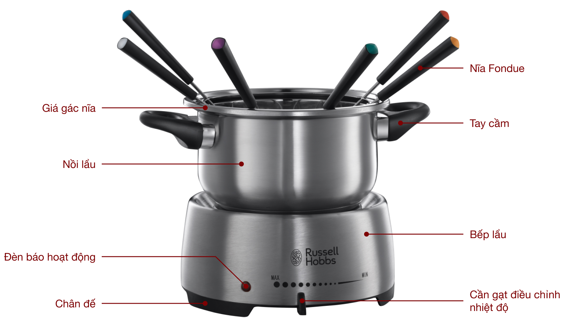 Bếp lẩu Fondue Russell Hobbs Fiesta 22560-56 2 lít