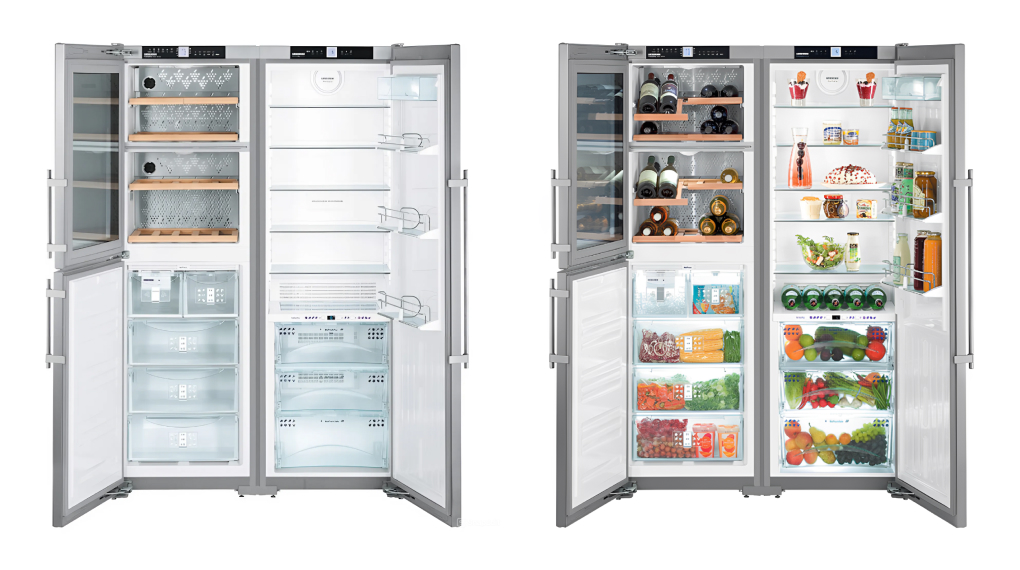 Tủ lạnh kết hợp tủ rượu Liebherr 602 L SBSES 7165 NoFrost - Hệ thống khay kệ linh hoạt tùy chỉnh theo kích thước thực phẩm tu lanh ket hop tu ruou liebherr 602 l sbses 7165 nofrost 18 1 Gia Dụng Đức Đà Nẵng