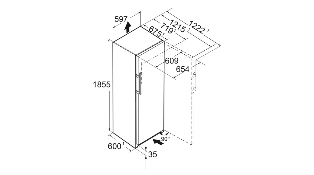 Tủ lạnh Liebherr 384 lít SRBsdh 5260 Prime BioFresh - Thông số lắp đặt tu lanh liebherr 384 lit srbsdh 5260 11 Gia Dụng Đức Đà Nẵng