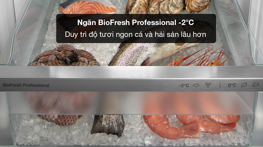 Tủ lạnh Liebherr 640 lít XRFbsh 5265 Prime BioFresh NoFrost - Duy trì độ tươi ngon cá và hải sản trong ngăn BioFresh Professional -2°C