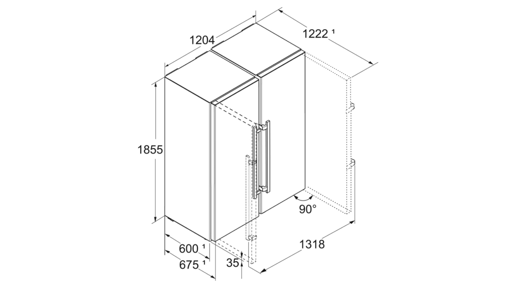 Tủ lạnh Liebherr 677 lít XRFsdh 5220 Plus NoFrost - Thông số lắp đặt Tủ lạnh Liebherr 677 lít XRFsdh 5220 Plus NoFrost - Thông số lắp đặt