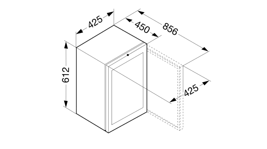 Tủ lạnh mini Liebherr 42 lít CMes 502 CoolMini - Thông số lắp đặt Tủ lạnh mini Liebherr 42 lít CMes 502 CoolMini