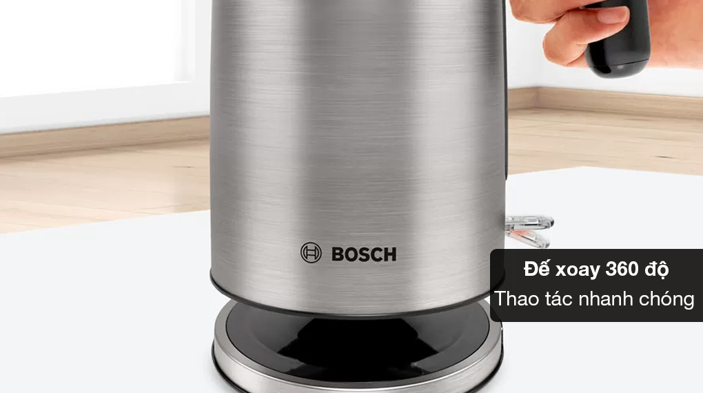 Bình đun siêu tốc Bosch TWK6M480 MyMoment - Đế xoáy 360 độ dễ dàng đặt mọi vị trí Bình đun siêu tốc Bosch TWK6M480 MyMoment - Đế xoáy 360 độ dễ dàng đặt mọi vị trí